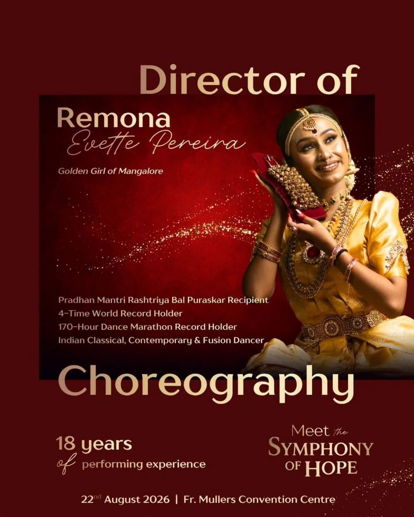 Remona Evette Pereira Introduced as the Golden Girl of Mangalore and Director of Choreography