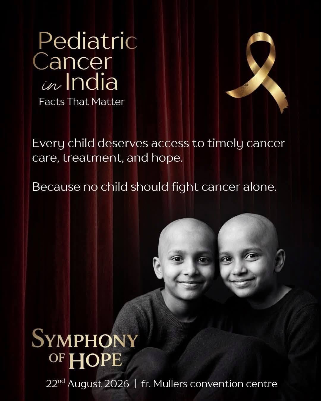 Symphony of Hope is a special concert for a cause being presented in support of children battling paediatric cancer. Positioned as “A Celebration of Sound, Soul & Purpose,” the event aims to bring people together through music and performance while raising awareness around paediatric cancer and the importance of timely care, treatment, and hope for every child.