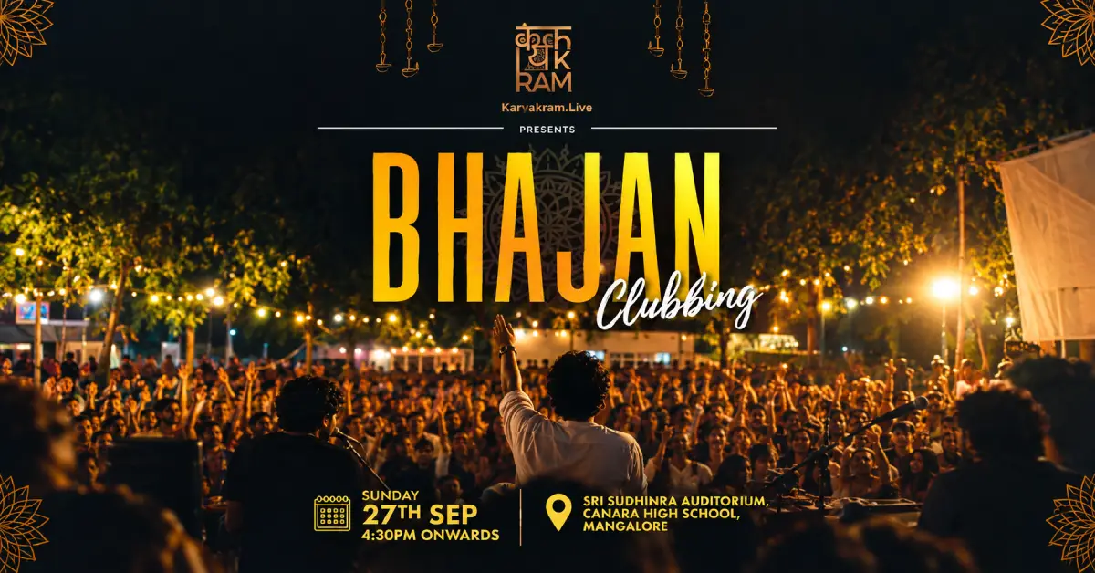 Bhajan Clubbing live music event at Sri Sudhinra Auditorium Mangalore on September 27 2026