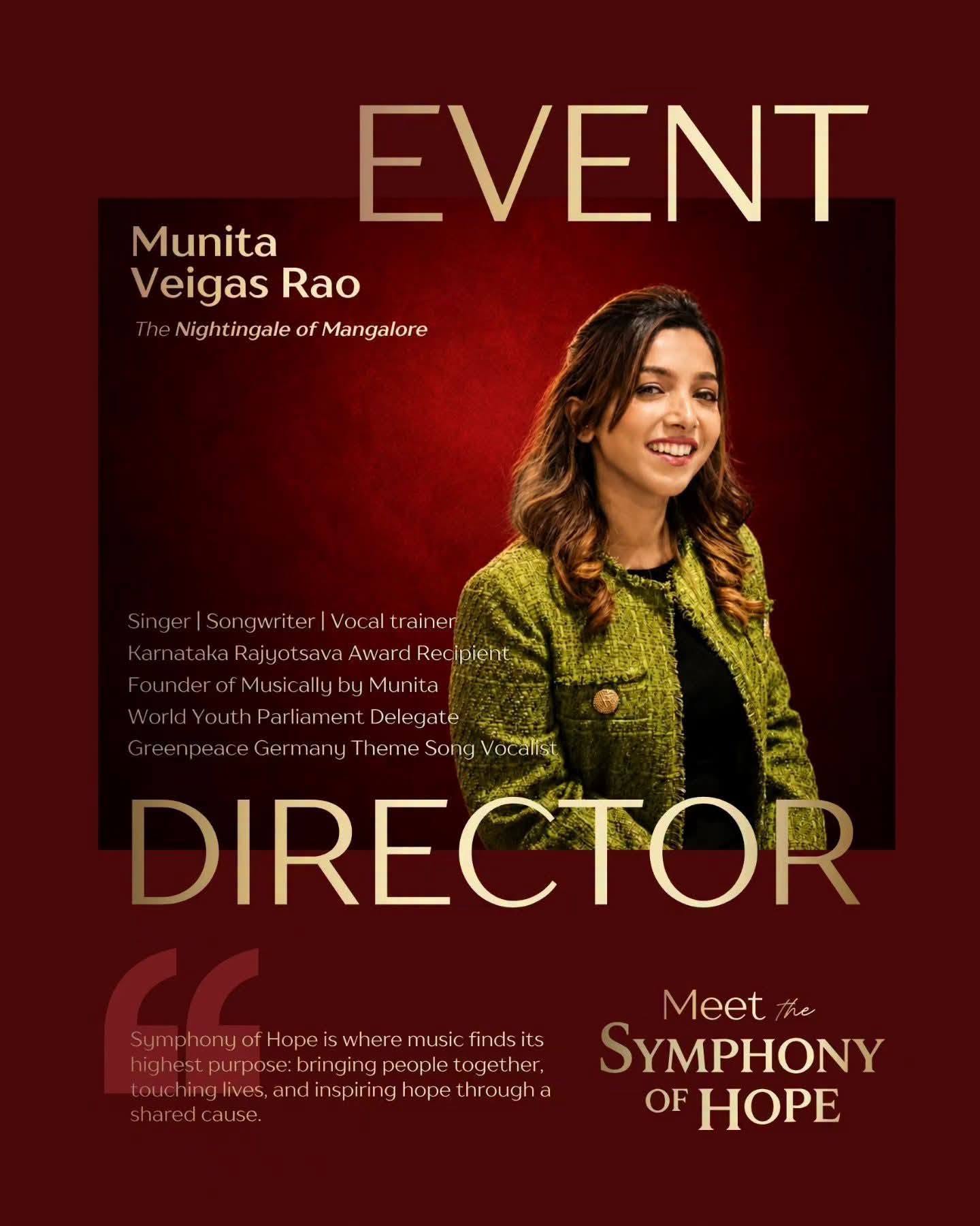 Munita Veigas Rao Singer-songwriter and vocal trainer, described as The Nightingale of Mangalore