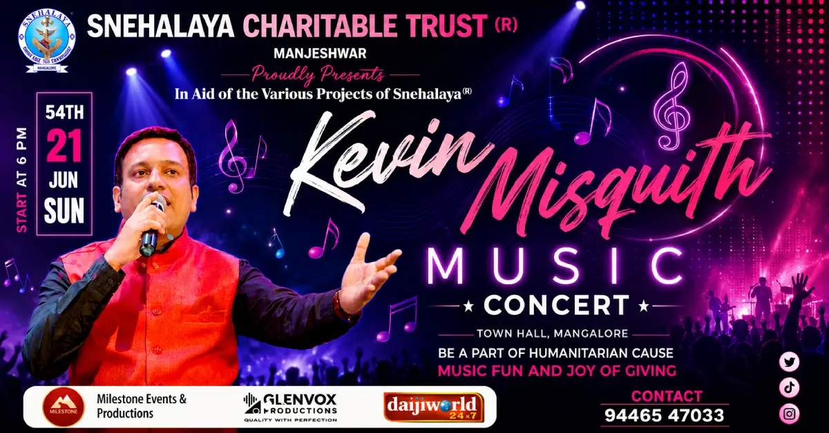 54th Kevin Misquith Music Concert 2026 – Charity Musical Evening in Mangalore