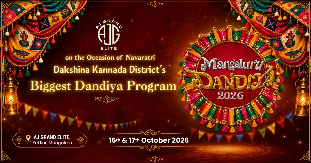 Mangaluru Dandiya 2026 at AJ Grand Elite Yekkur on October 16 and 17